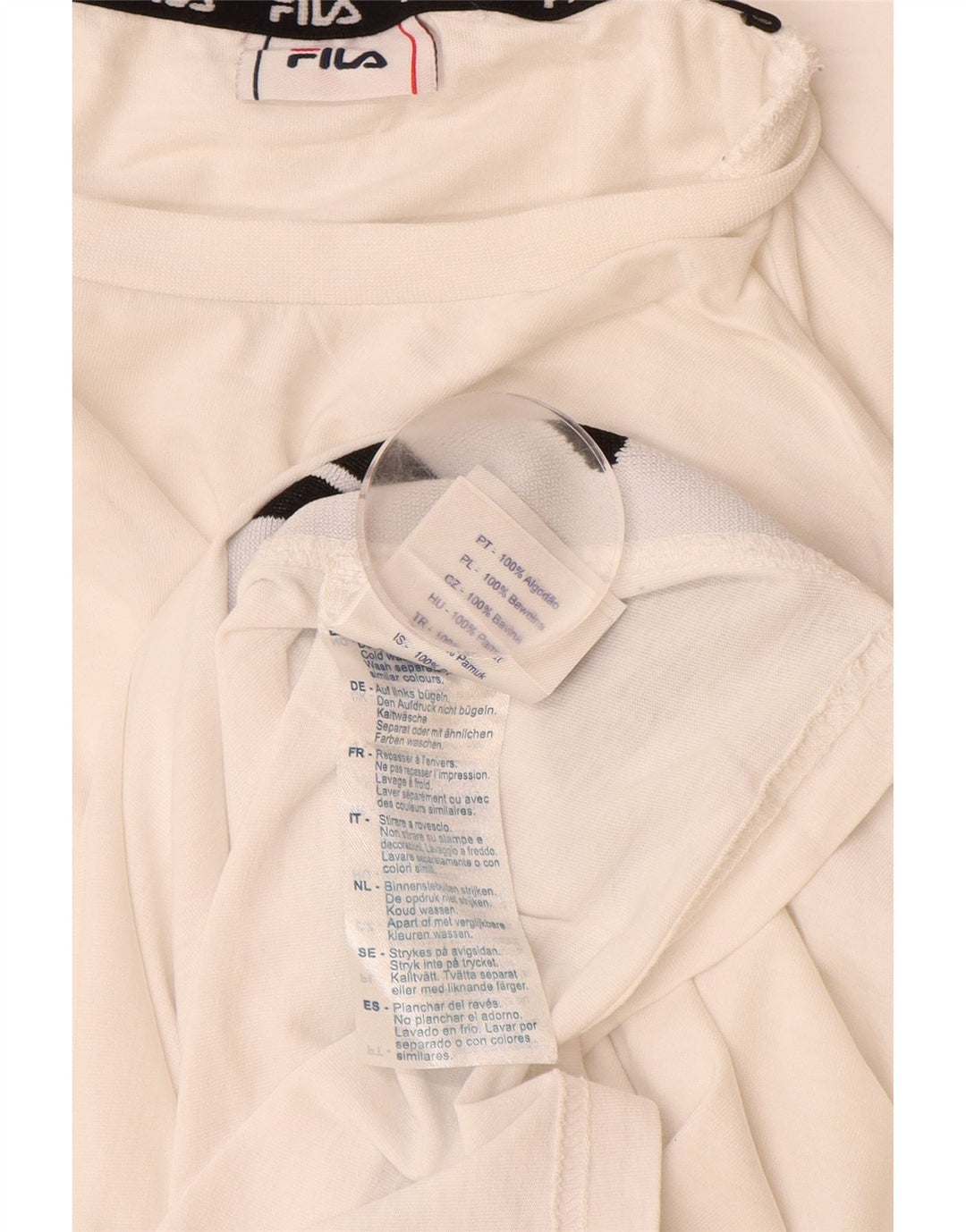 FILA muška majica dugih rukava s grafikama, veliki bijeli pamuk u boji