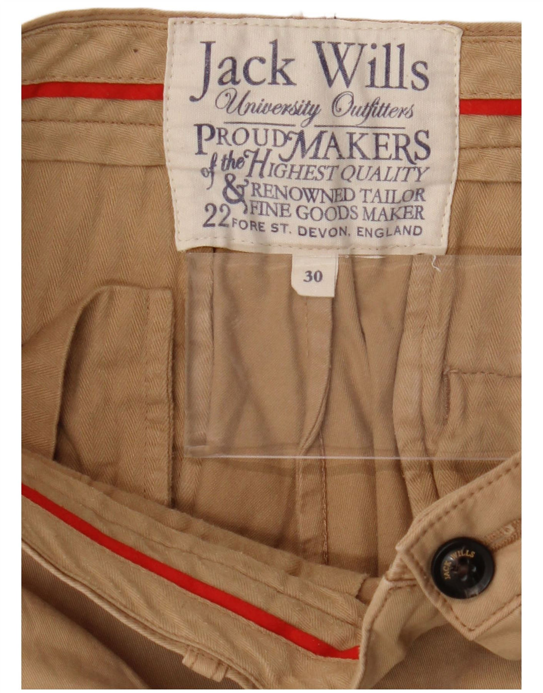 JACK WILLS Muške chino kratke hlače W30 srednje bež boje