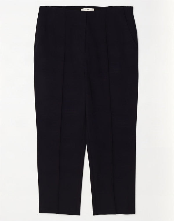 Marks & Spencer Womens Crop Chino Trousers UK 14 Large W32 L26 Navy Blue