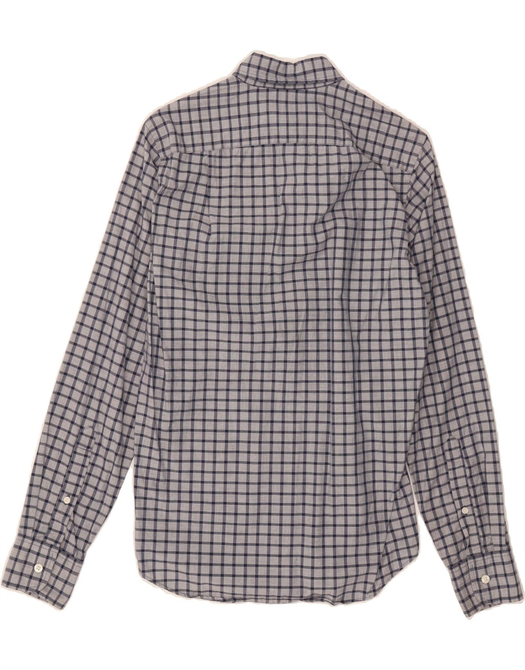 J. CREW Mens Slim Shirt XS Navy Blue Check Cotton Vintage J. Crew and Second-Hand J. Crew from Messina Hembry 