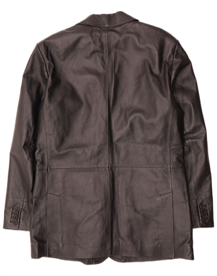 VINTAGE muška kožna jakna sa 2 gumba UK 40 velika crna