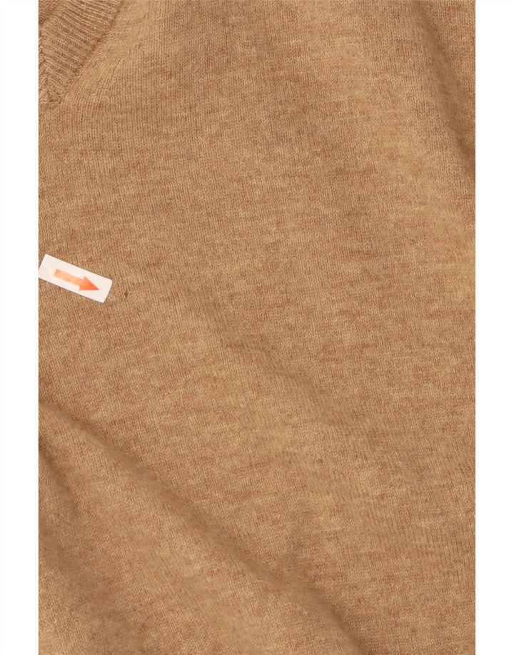 Massimo Dutti muški džemper s V izrezom XL bež vunene boje