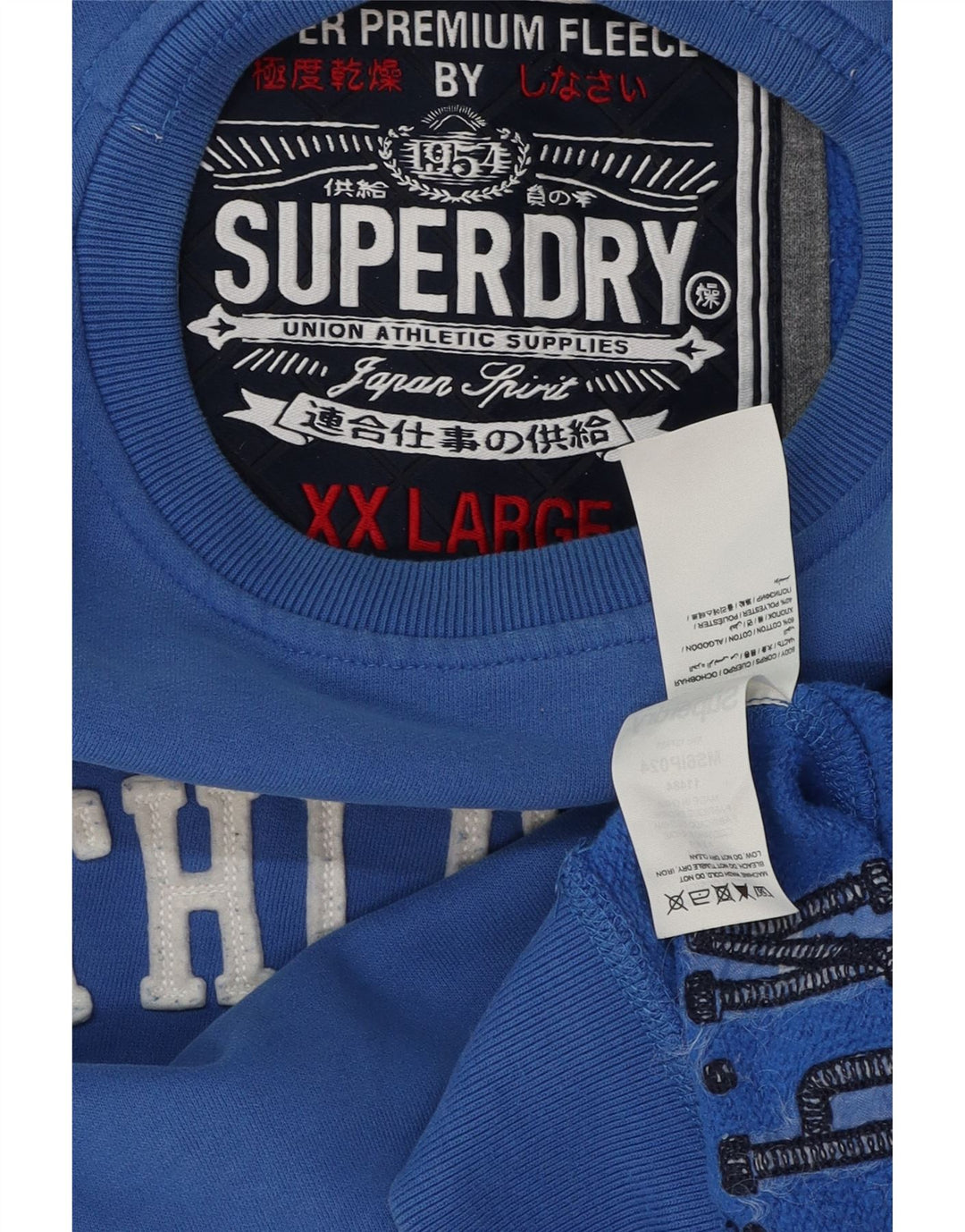 Superdry muški džemper s grafičkim motivima 2XL plavi pamuk