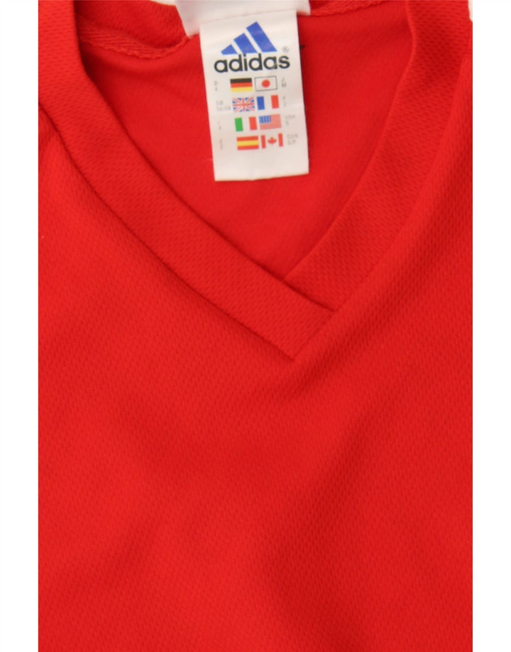 ADIDAS Mens Climalite T-Shirt Top UK 36/38 Small Red Polyester Vintage Adidas and Second-Hand Adidas from Messina Hembry 