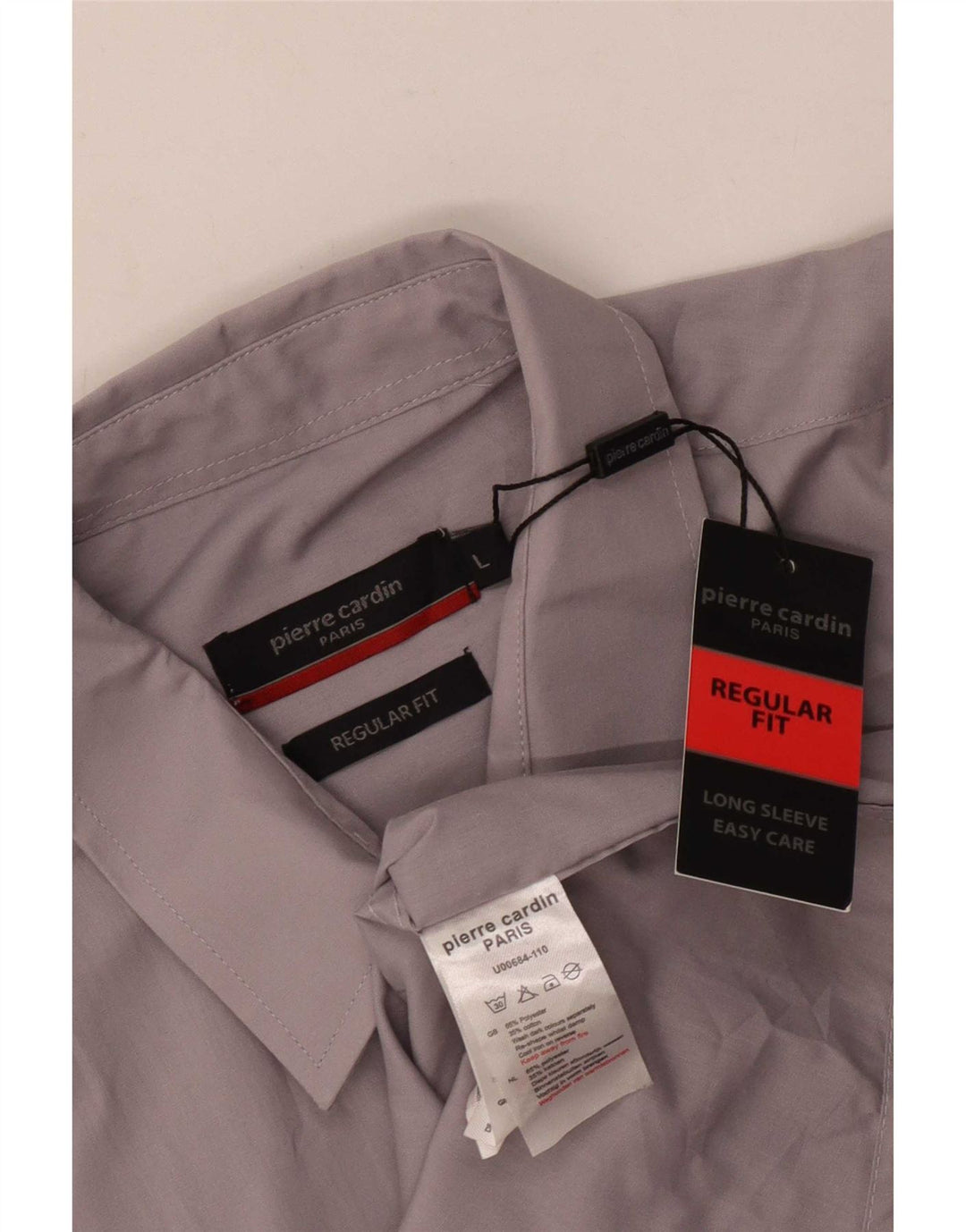 Pierre Cardin muška košulja standardnog kroja, veliki sivi poliester