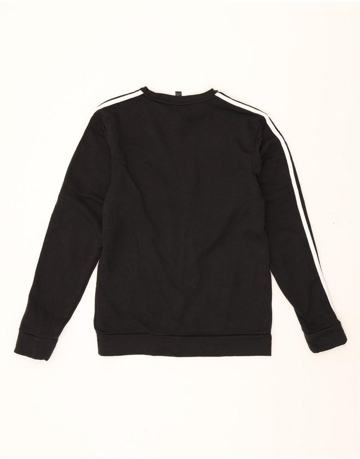 ADIDAS Mens Sweatshirt Jumper Small Black Polyester Vintage Adidas and Second-Hand Adidas from Messina Hembry 