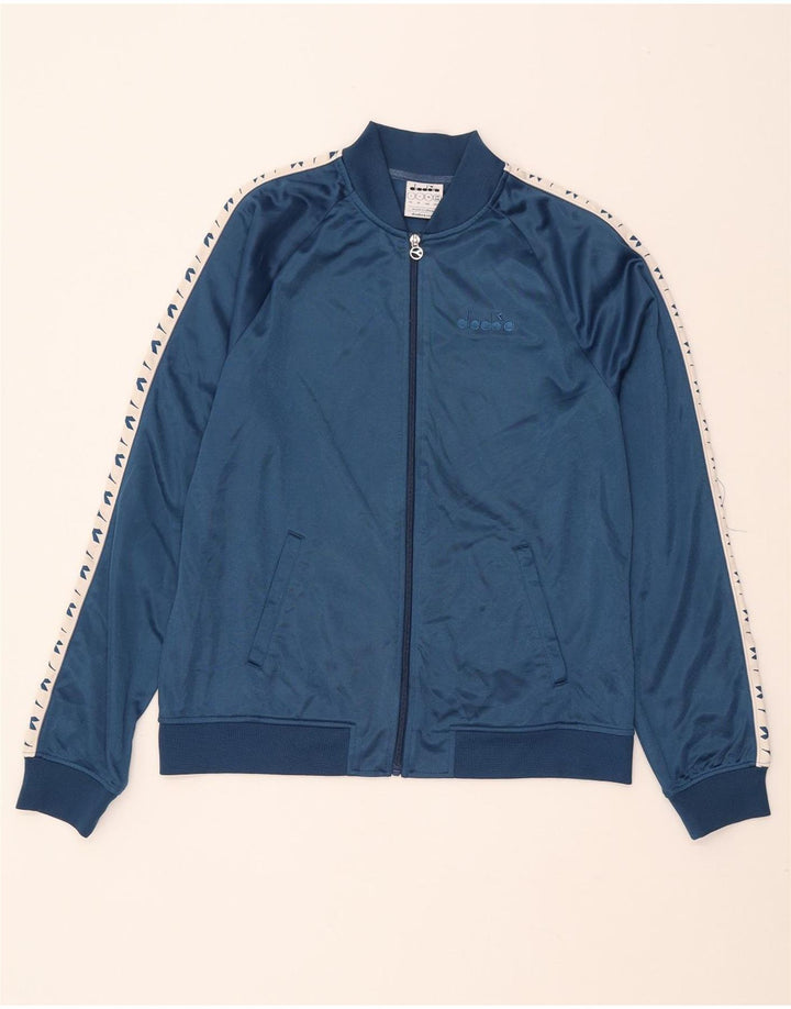 DIADORA Ženska gornja jakna trenirke UK 16 Large Navy Blue Colourblock