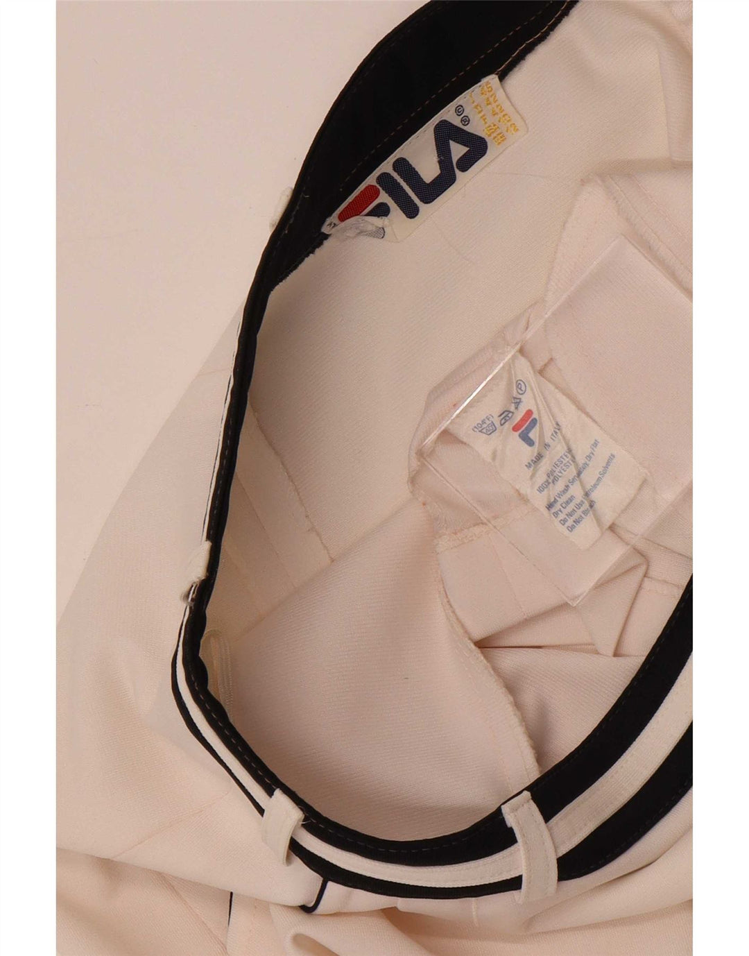 Fila ženska mini teniska suknja UK 12 Srednji bijeli prugasti poliester