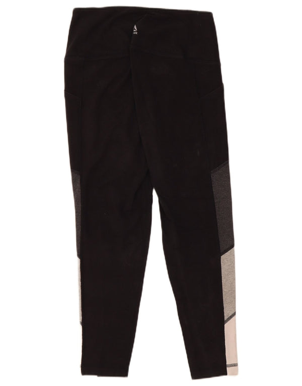 REEBOK Ženske tajice UK 10 Male crne pamučne tkanine