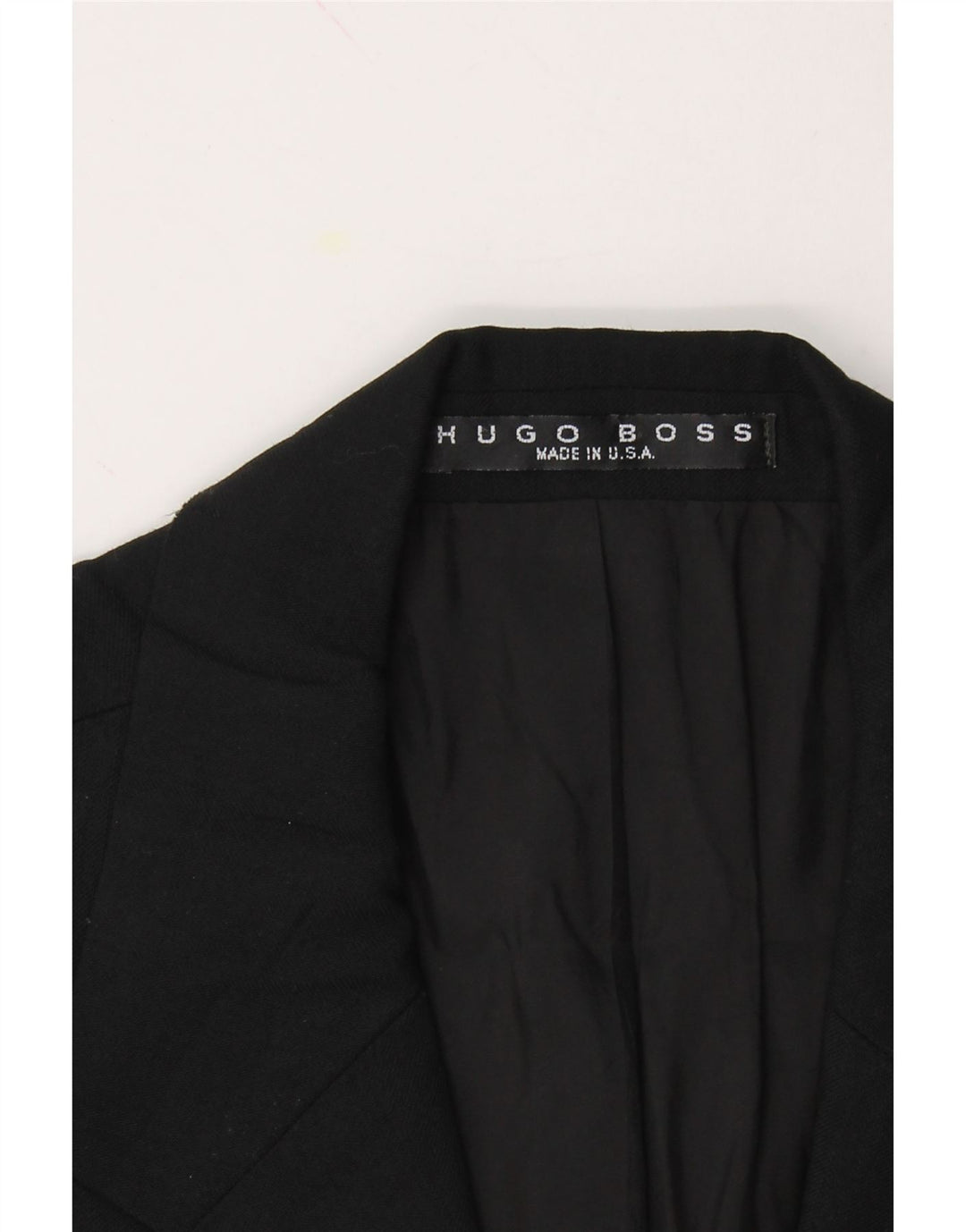 HUGO BOSS Mens 3 Button Blazer Jacket UK 40 Large Black Virgin Wool Vintage Hugo Boss and Second-Hand Hugo Boss from Messina Hembry 