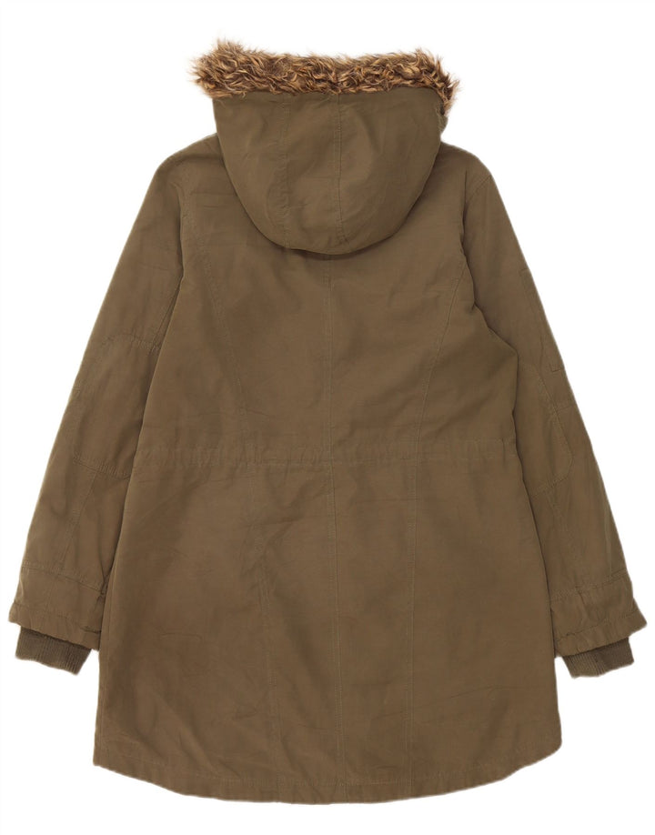 Oasis ženska parka jakna s kapuljačom UK 10 mali kaki poliester