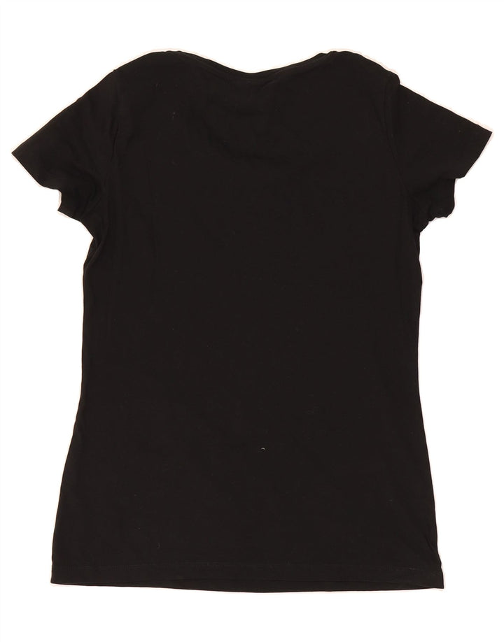 CHAMPION Womens Graphic T-Shirt Top UK 12 Medium Black Vintage Champion and Second-Hand Champion from Messina Hembry 