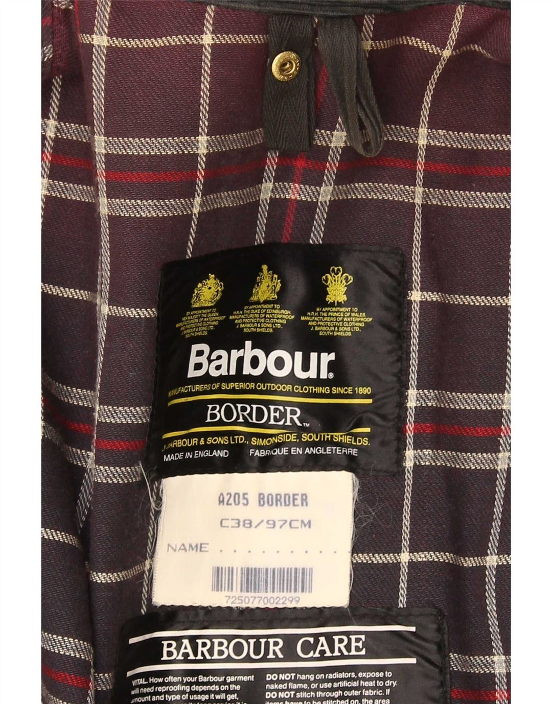 Barbour muška jakna od voštanog pamuka EU 38 srednje crna