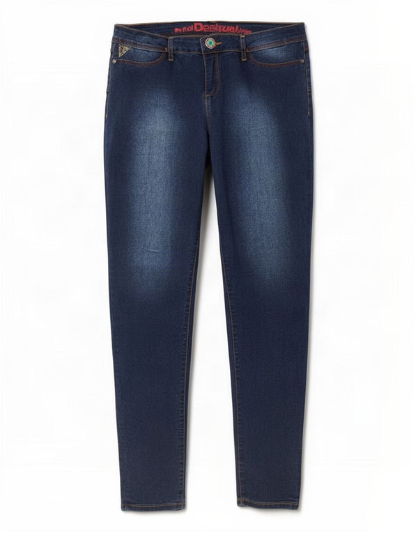 Ženske jegging traperice Desigual W34 L32 tamnoplavi pamuk