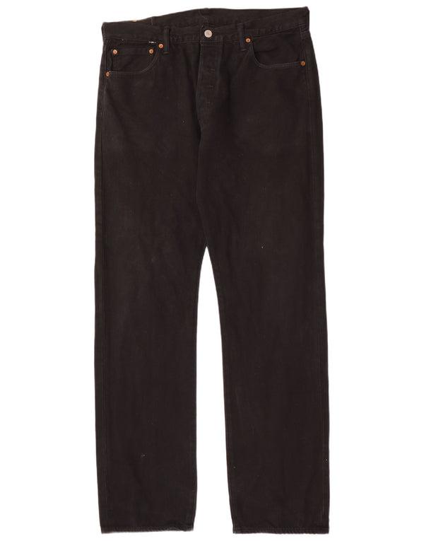 Levi's muške 501 ravne traperice W32 L34 crni pamuk