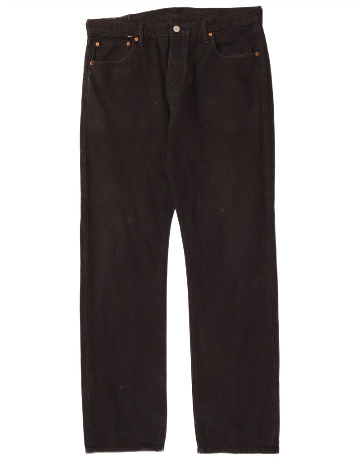 Levi's muške 501 ravne traperice W32 L34 crni pamuk