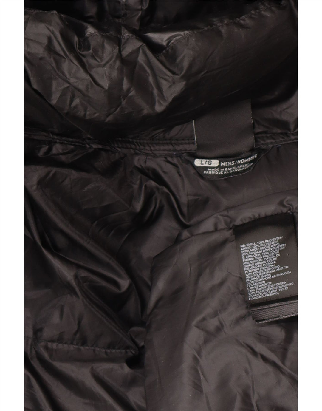 The North Face muška podstavljena jakna s kapuljačom UK 40 veliki crni poliester