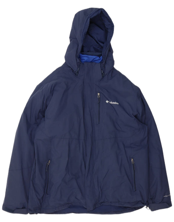 Columbia muška Omni-Tech jakna s kapuljačom UK 44 2XL tamnoplavi najlon