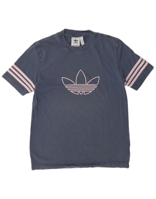 Adidas ženska majica kratkih rukava s grafičkim motivima UK 10 Small Blue Cotton