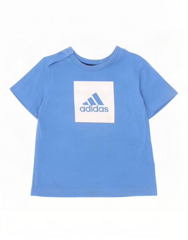 Plava pamučna majica kratkih rukava Adidas Baby Boys Graphic T-Shirt 12-18 Month