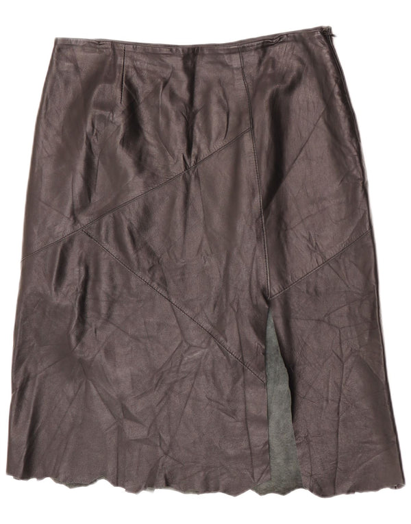 Vintage ženska kožna suknja IT 48 XL W32 crna koža