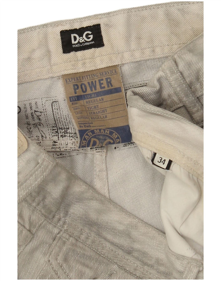 Muške uske traperice Dolce & Gabbana Regular Straight W34 L28 sive