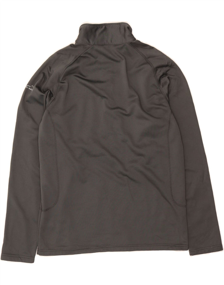 EDDIE BAUER Mens Zip Neck Pullover Tracksuit Top Medium Grey Polyester Vintage Eddie Bauer and Second-Hand Eddie Bauer from Messina Hembry 