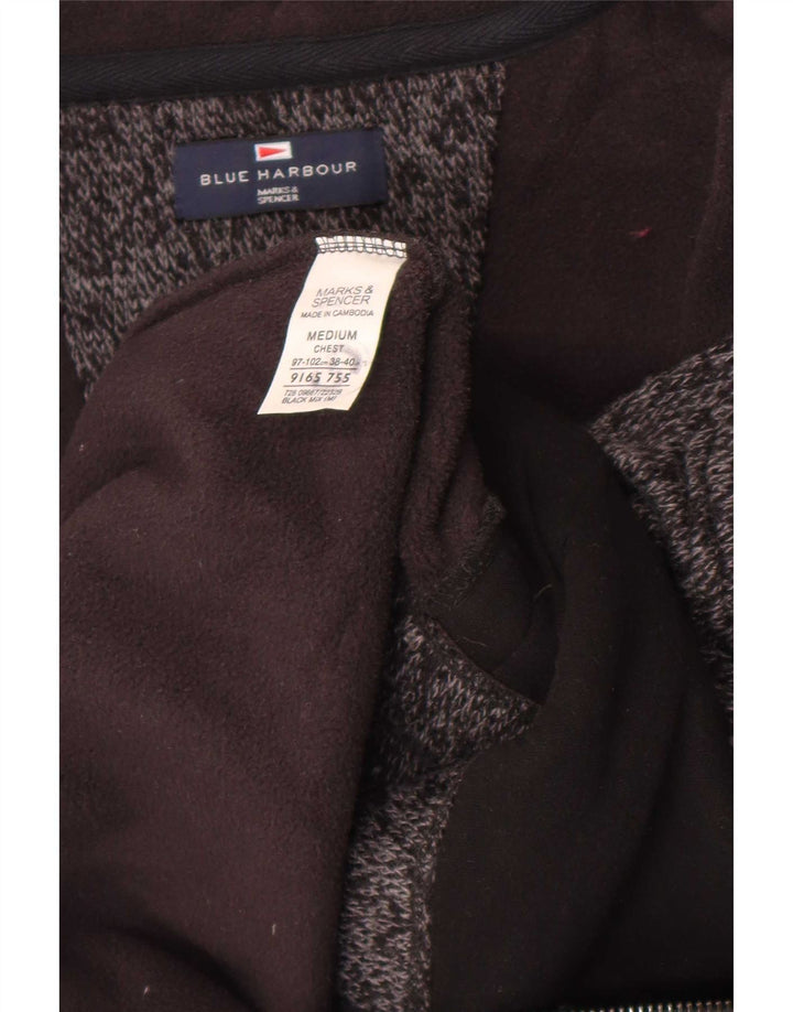 Gornja jakna muške trenirke Marks & Spencer srednje crne akrilne mrlje