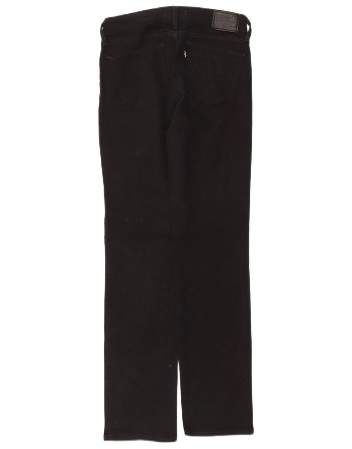 Levi's ženske 714 ravne traperice W26 L30 crni pamuk