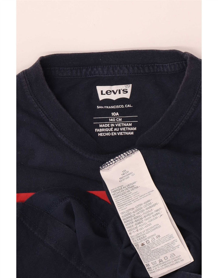Levi's Boys Regular Graphic T-Shirt Top 9-10 Years Mornarsko plavi pamuk