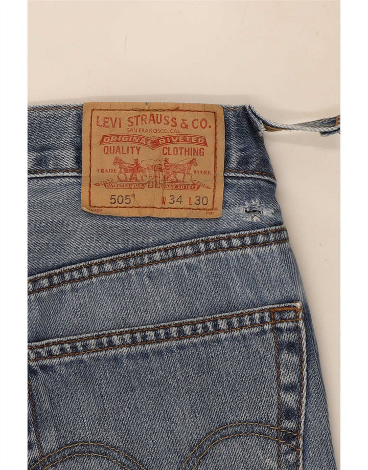 Levi's muške 505 ravne traperice regularnog kroja W34 L30 plavi pamuk