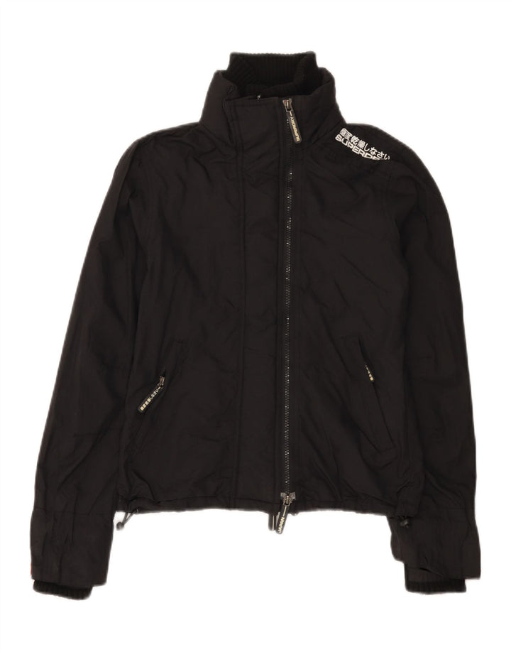 Superdry ženska kišna jakna s grafičkim motivima UK 6 XS crni najlon