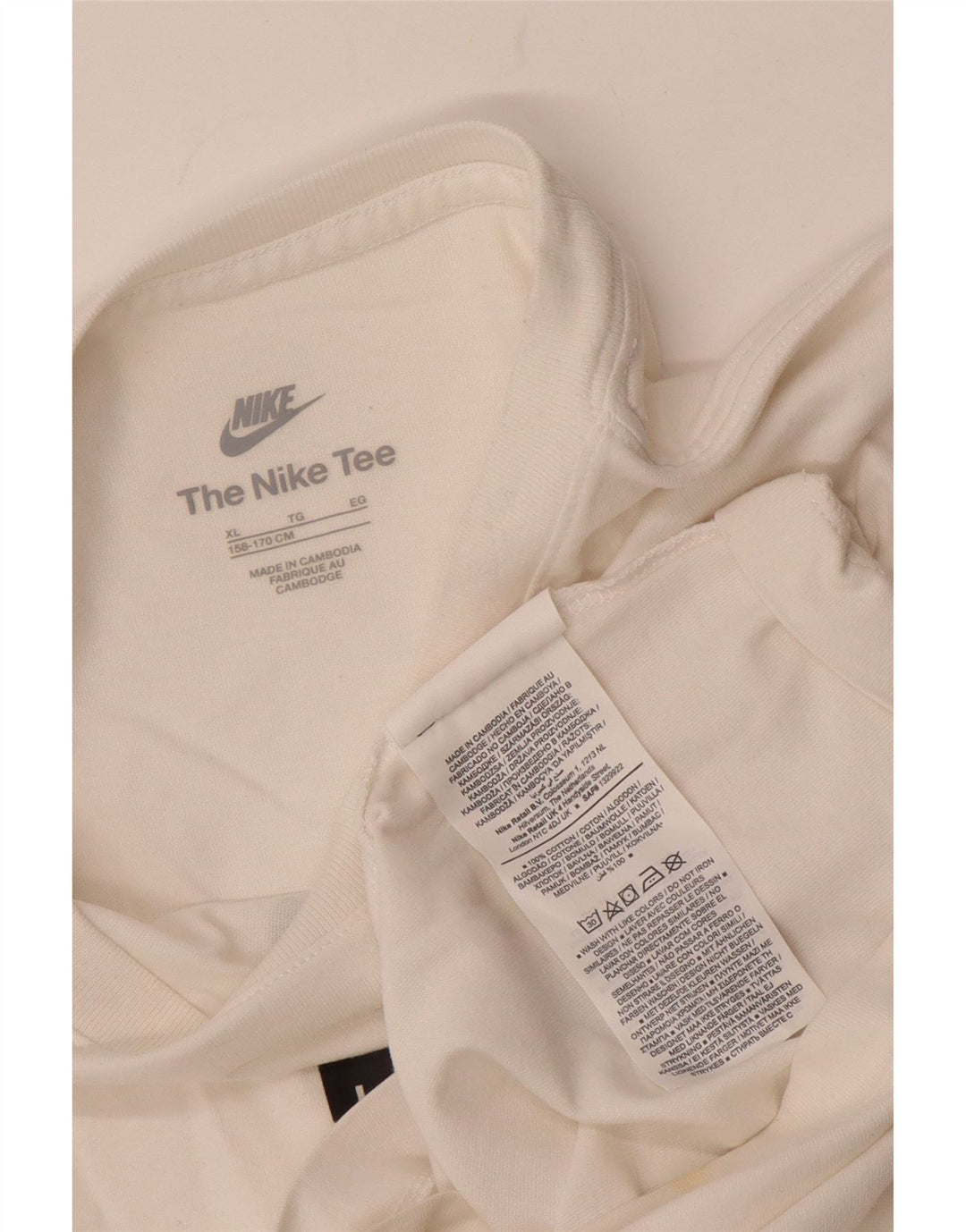 NIKE Boys Graphic T-Shirt Top 13-14 Years XL bijeli pamuk