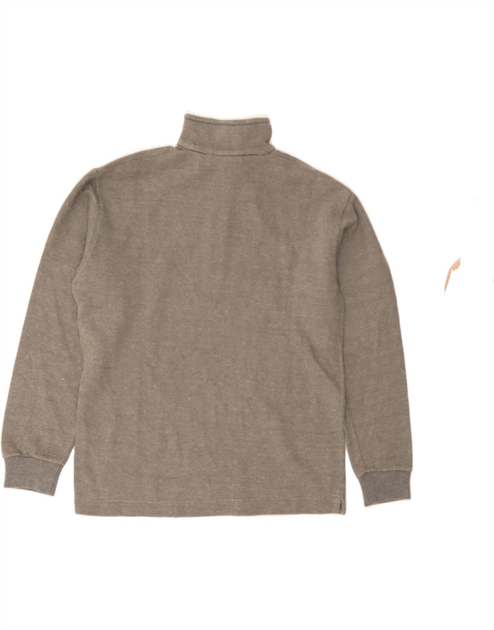 ASICS Boys Zip Neck Sweatshirt Jumper 12-13 Years Grey Cotton Vintage Asics and Second-Hand Asics from Messina Hembry 