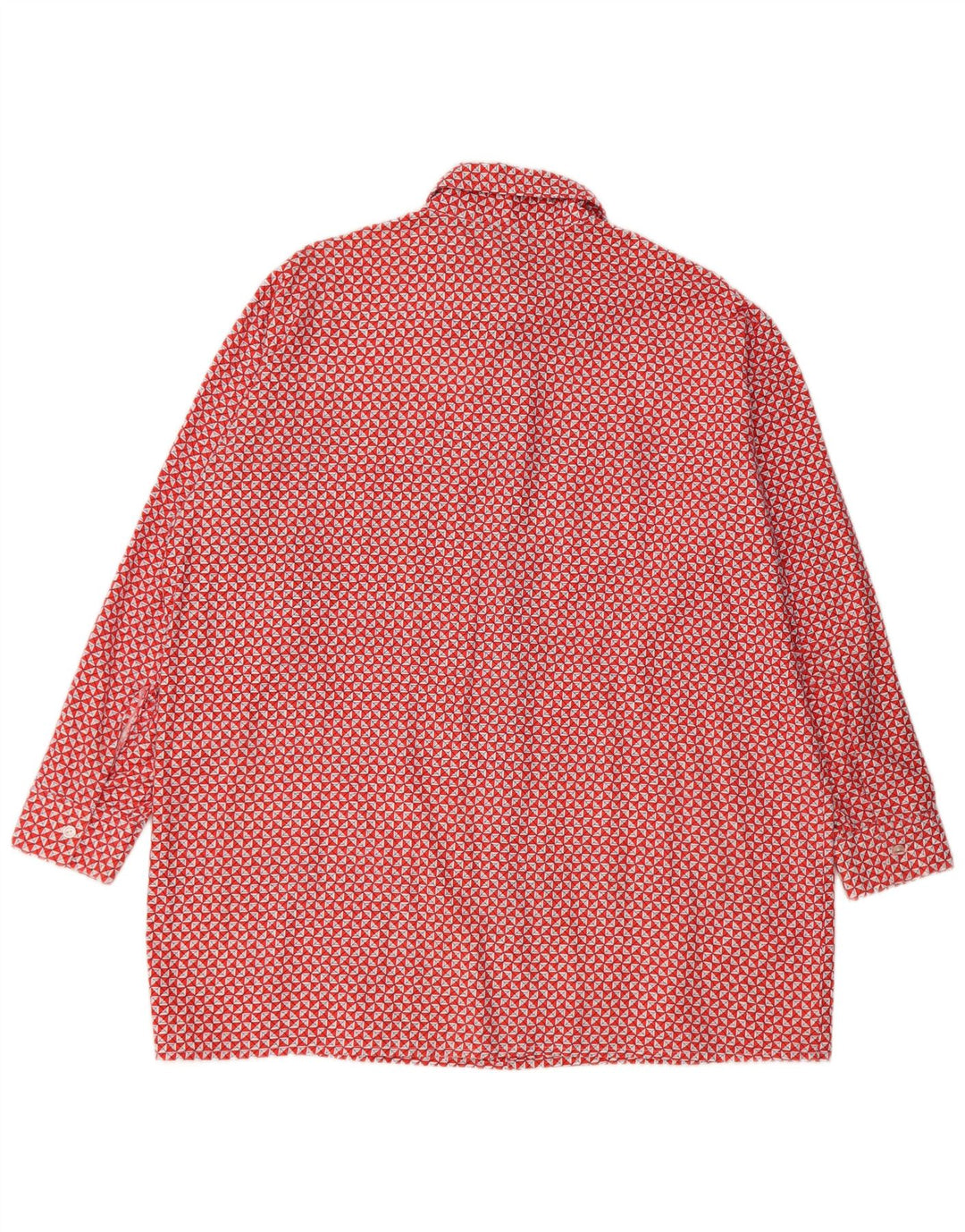 Vintage muška košulja veličine 44 XL, crvena geometrijska