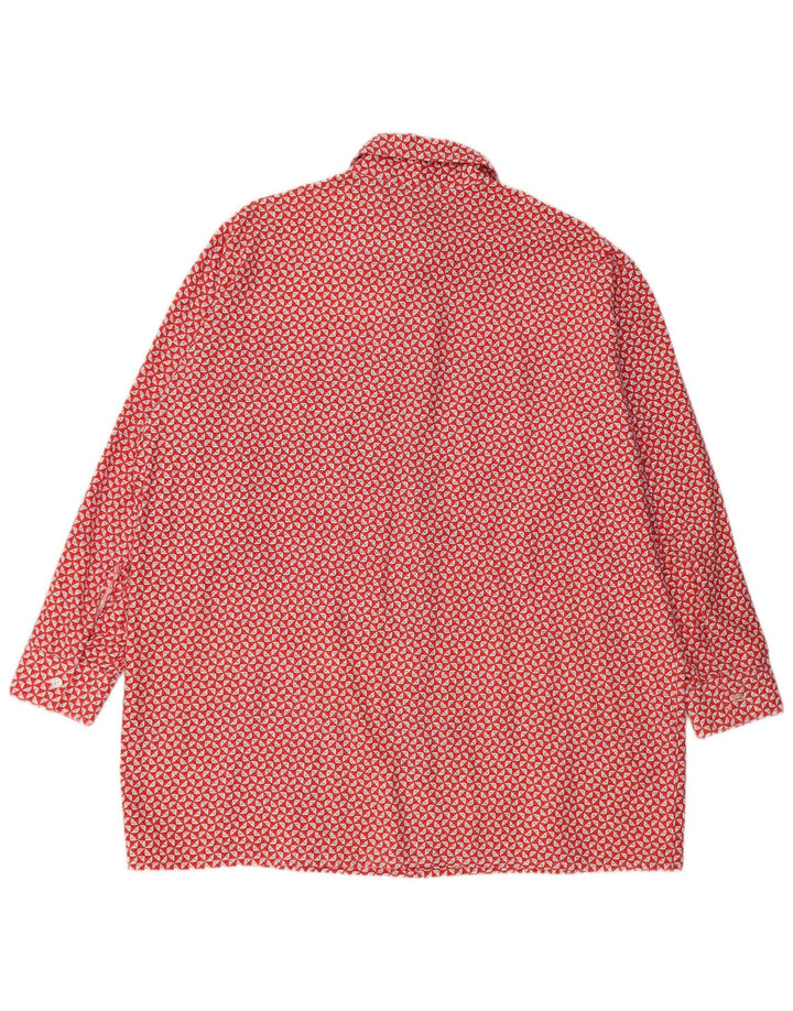 Vintage muška košulja veličine 44 XL, crvena geometrijska