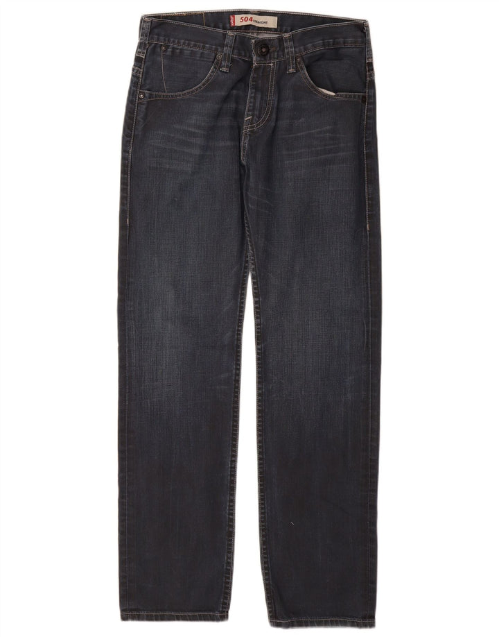 Levi's muške 504 ravne traperice W30 L30 tamnoplavi pamuk