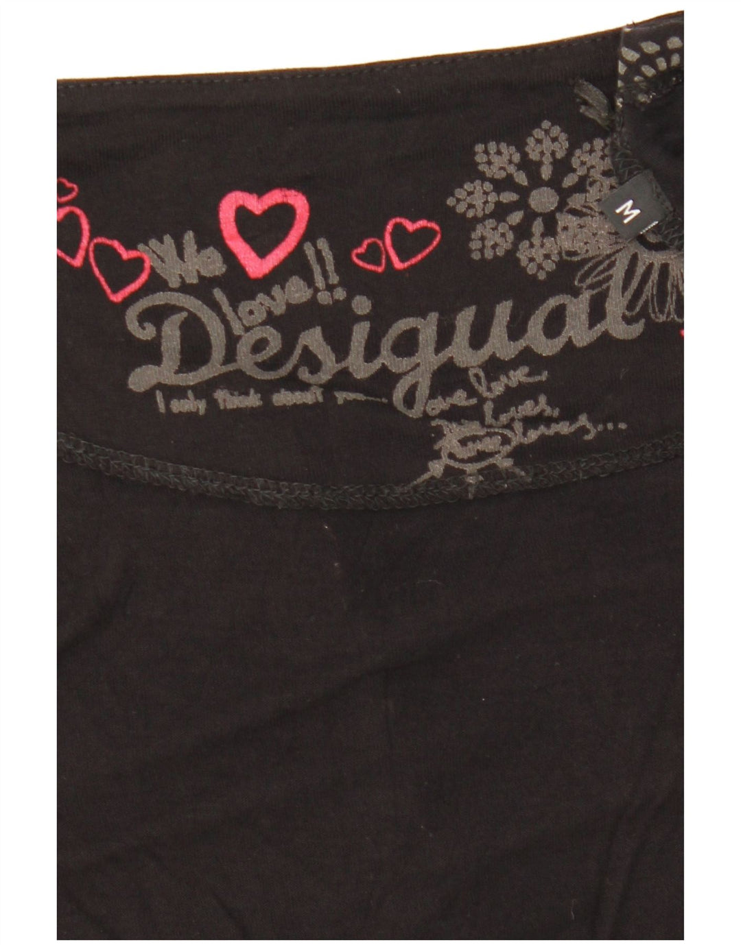 Desigual gornji dio ženske prevelike grafičke bluze UK 14 srednje crne geometrijske boje