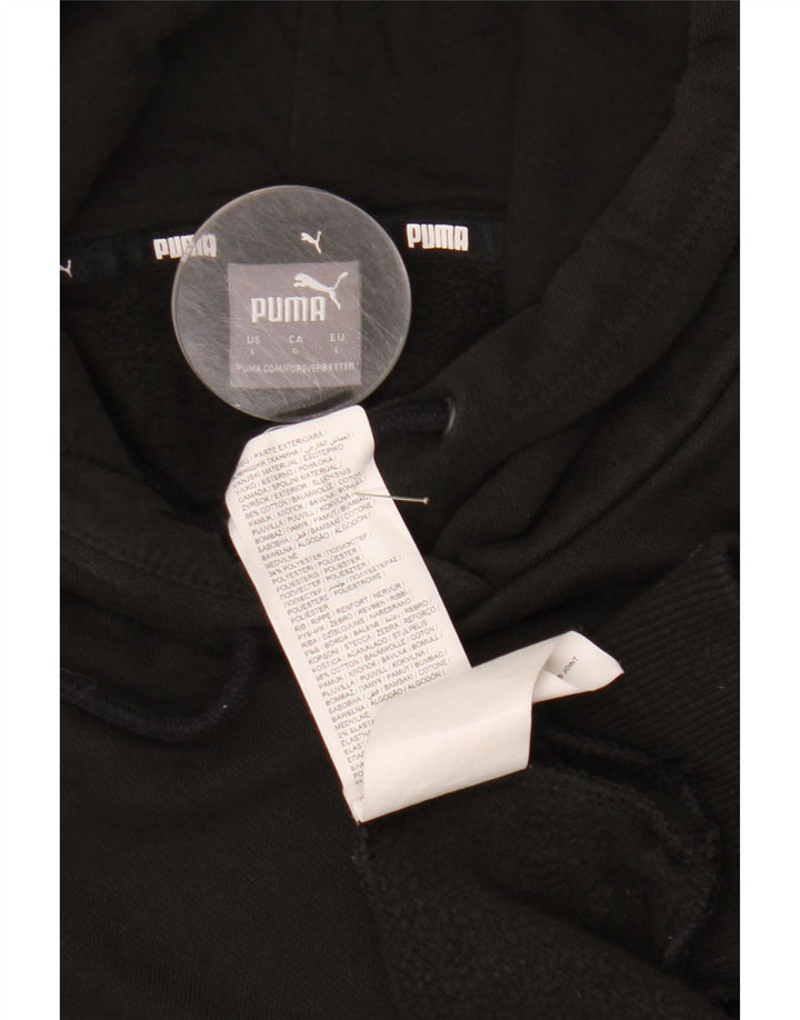 Puma muška majica s kapuljačom, veliki crni pamuk