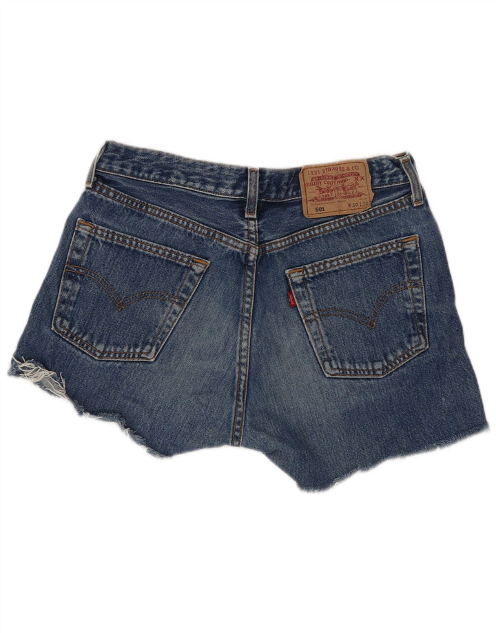 Levi's ženske kratke traper hlače 501 W30 srednje plavi pamuk