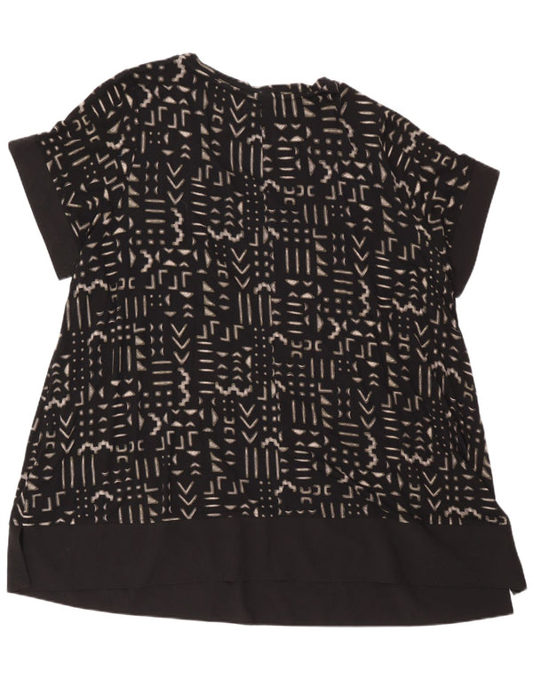 Marks & Spencer ženska haljina tunika UK 24 4XL crna geometrijska viskoza