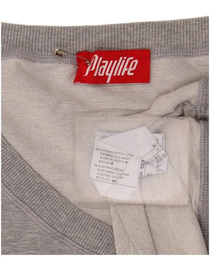 Playlife Ženski džemper UK 14 srednje sivi pamuk