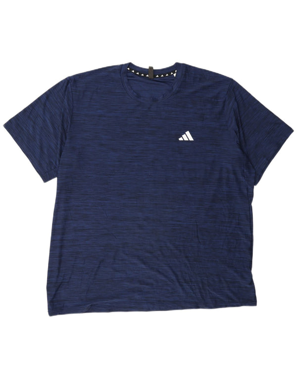 Adidas muška Aeroready majica kratkih rukava 2XL tamnoplavi pjegavi poliester