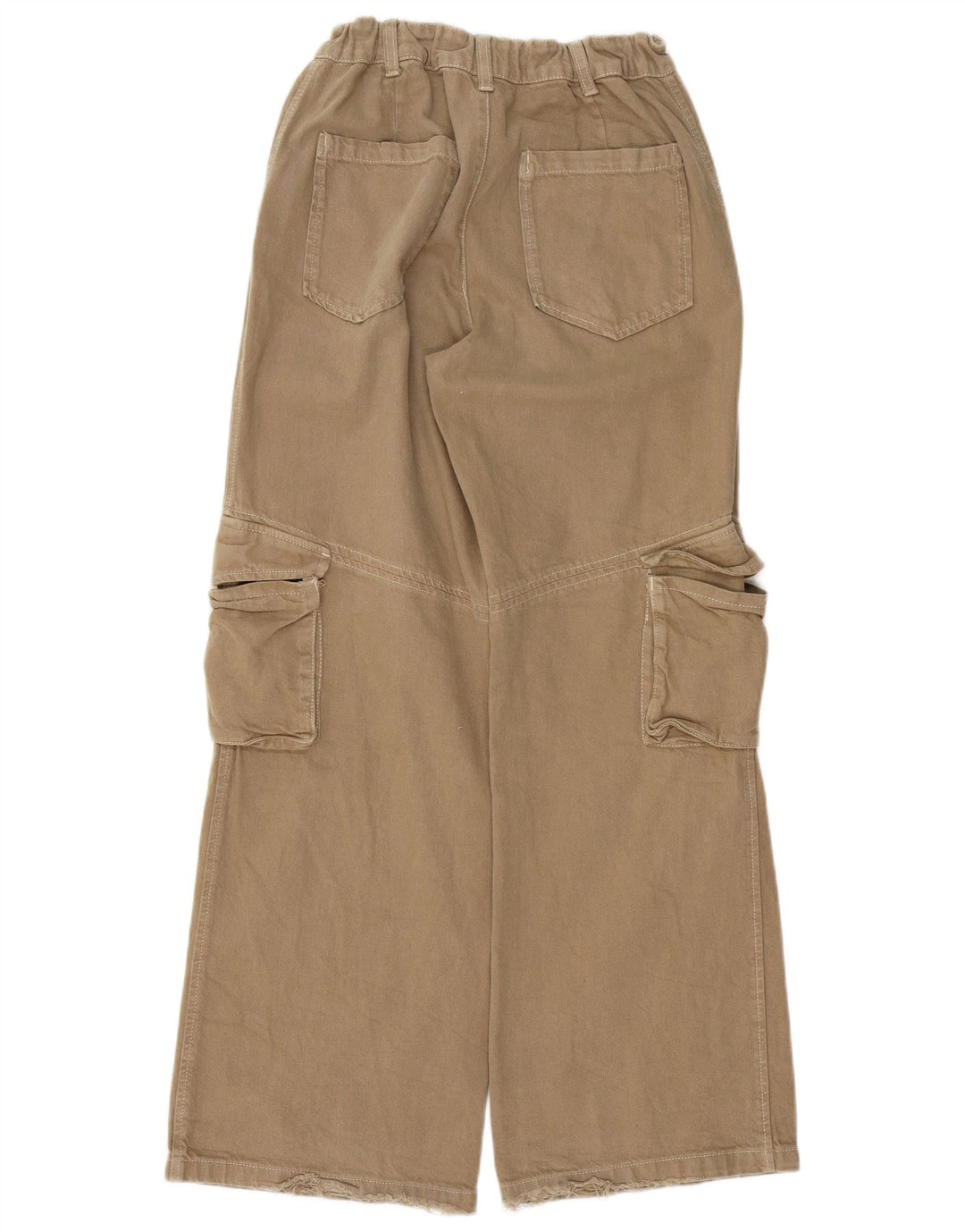 ZARA ženske široke kargo hlače male W26 L31 bež