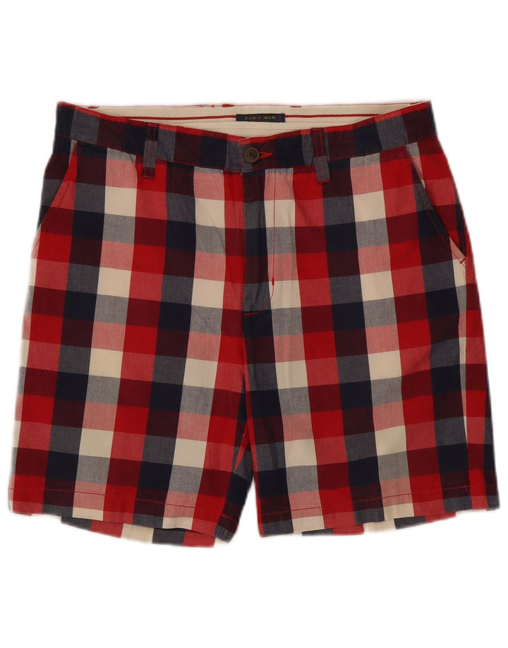 Zara muške chino kratke hlače EU 42 Large W32 Red Gingham