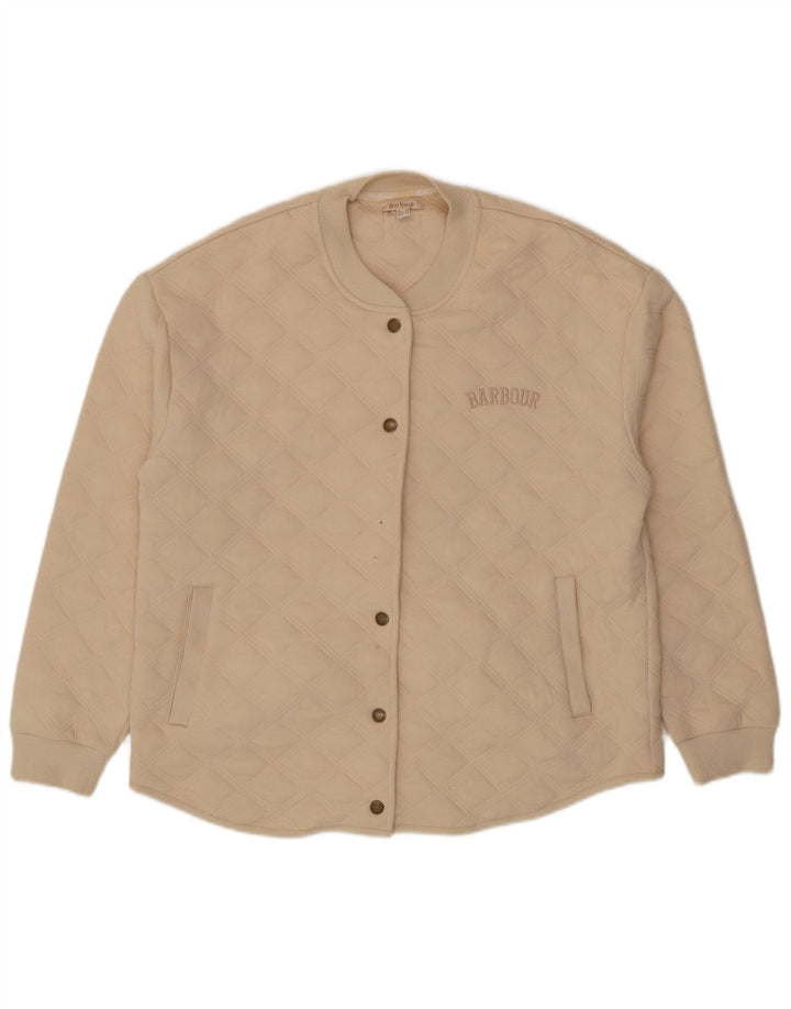 Barbour ženska prevelika prošivena jakna UK 10 Small Beige Cotton
