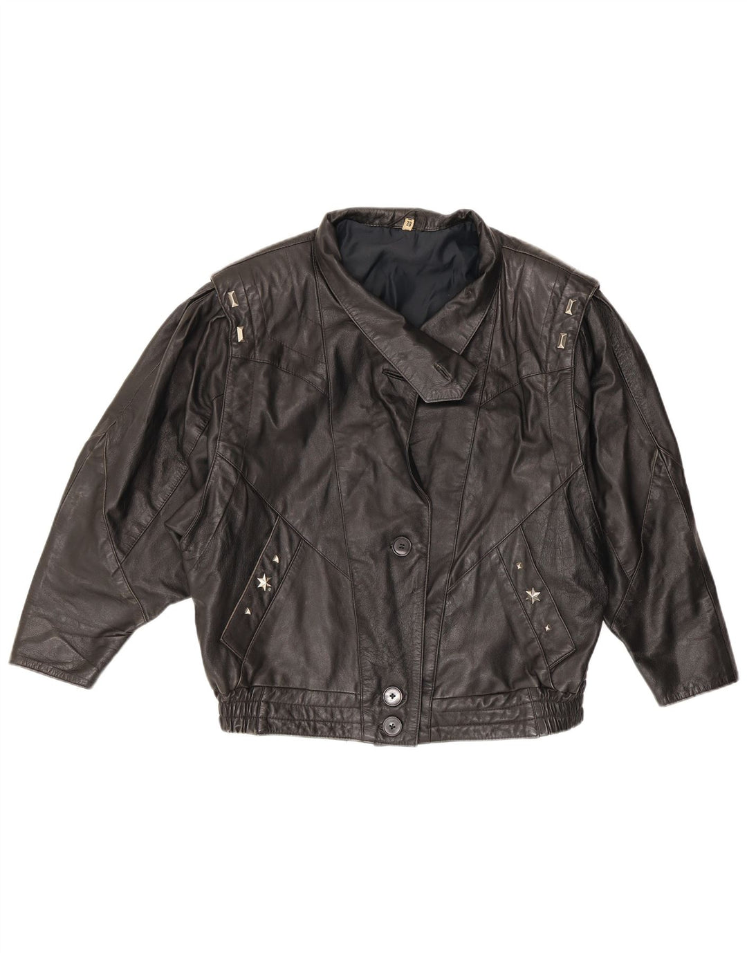 VINTAGE ženska kožna jakna EU 38 srednje crna