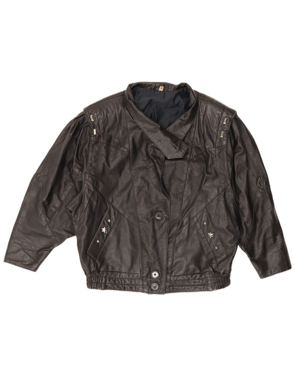 VINTAGE ženska kožna jakna EU 38 srednje crna