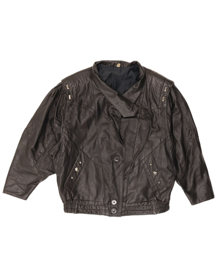 VINTAGE ženska kožna jakna EU 38 srednje crna