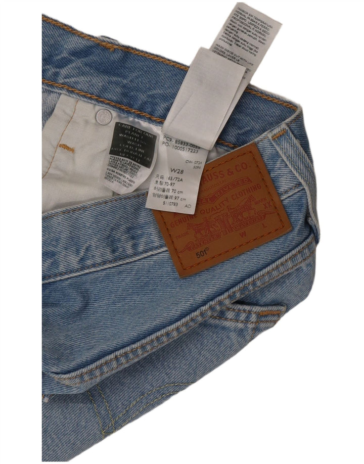 Levi's ženske kratke traper hlače 501 W28 srednje plavi pamuk